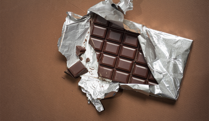 Chocolate wrapped in QualityFoil aluminium converter foil